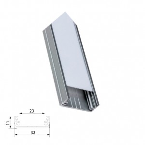 Profil LED Lat Capac Transparent